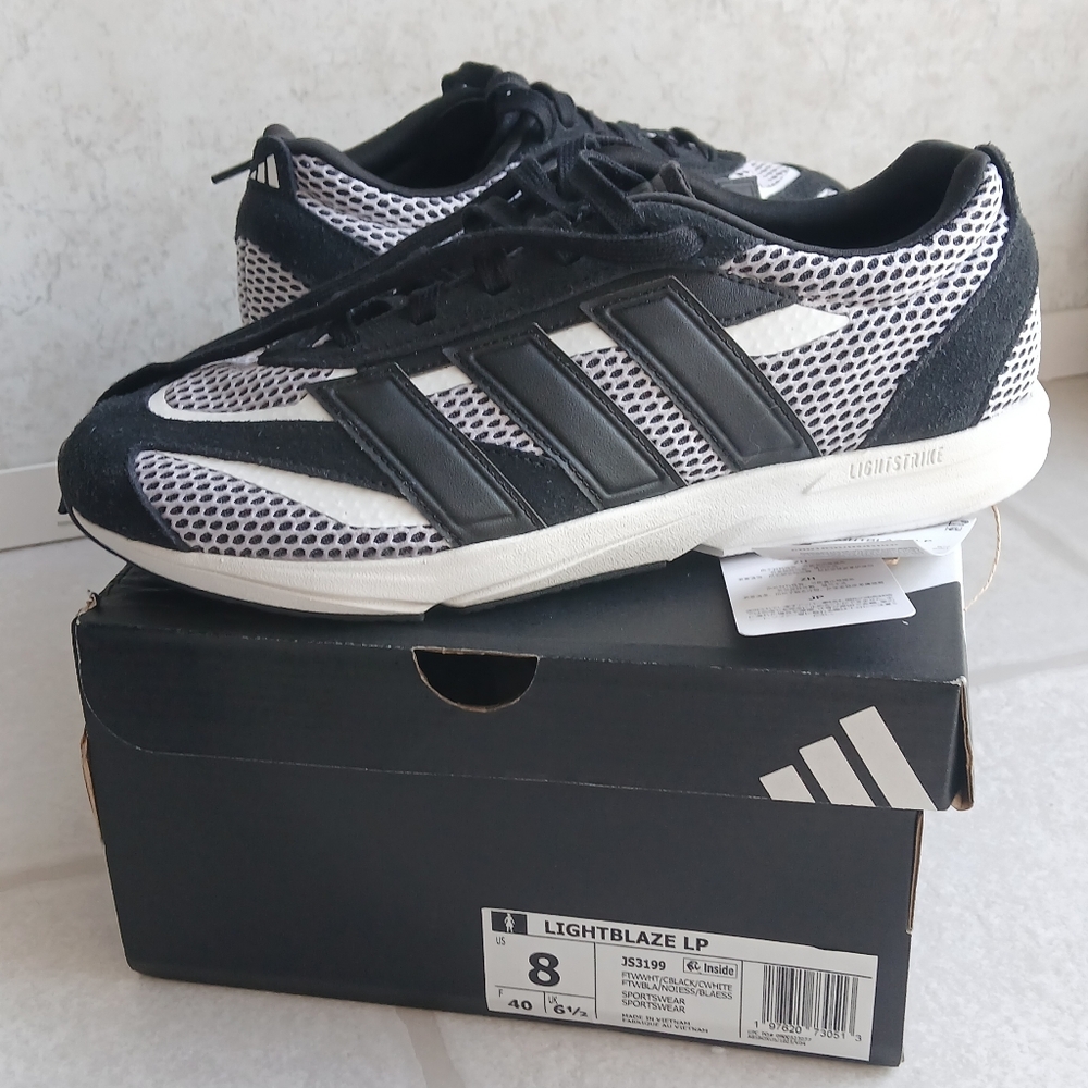 Adidas Lightblaze LP Black and White Women's Sneakers